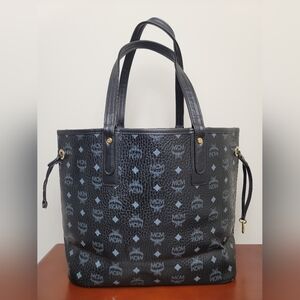 MCM Liz Shopper Visetos Tote Bag - Black